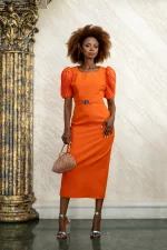 VESTIDO BEHCETTI ORANGE - Imagen 3