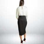 Vestido Blanco Y Negro - Imagen 4