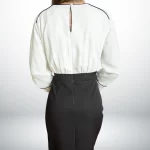 Vestido Blanco Y Negro - Imagen 5